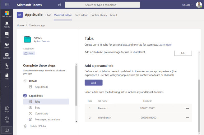 SPTabAppStudioPersonalTab001